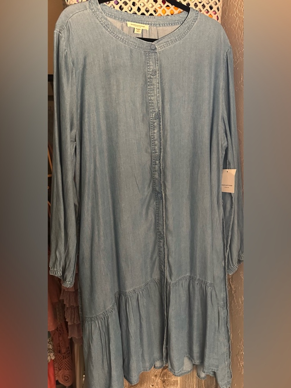 beachlunchlounge Light Blue Chambray Dress